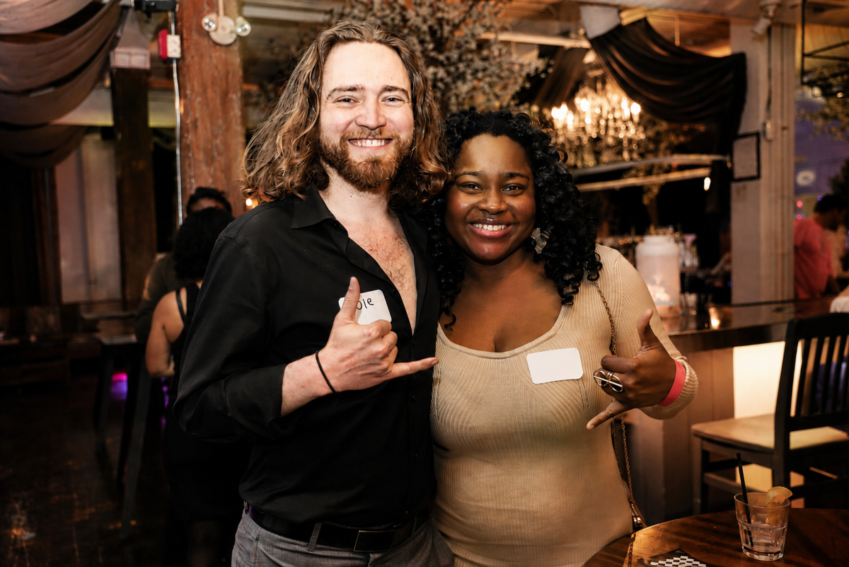 Singles enjoying a Flare Events speed dating event in Canada