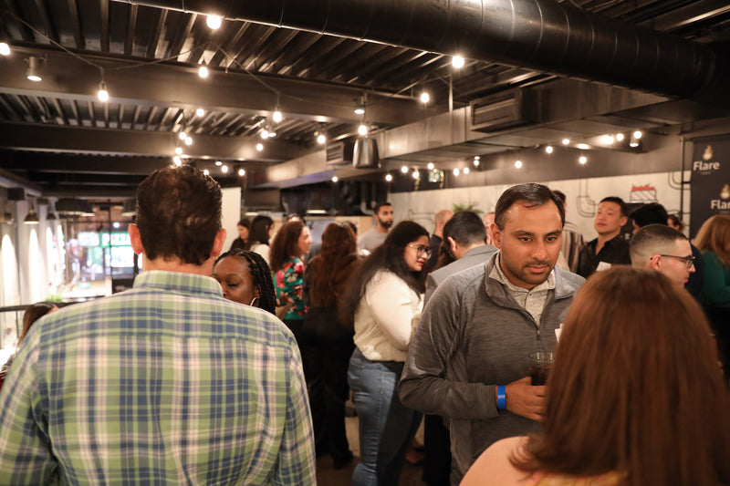 Singles connecting at a Flare Events event